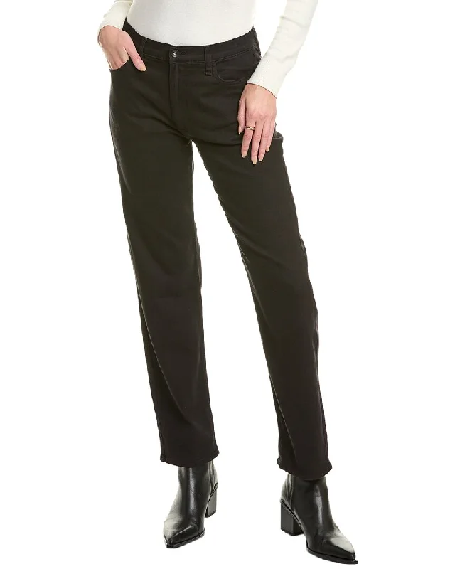 Women’s plaid trousers for professional look -rag & bone Hatti Black Rinse Straight Jean