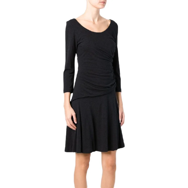 Women’s tiered dresses for playful style -Diane von Furstenberg Nerissa Black Ruched Size 2 Dress