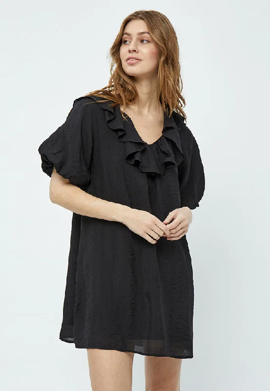 Women’s bohemian dresses for relaxed style -Dora Short Dress - Black