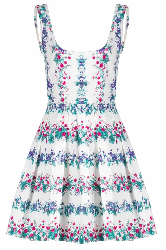 Women’s tiered dresses for playful style -Floral Printed Mini Dress