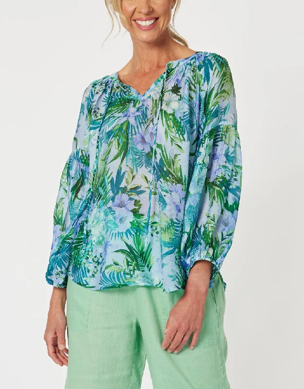 Women’s wrap tops for stylish outfits -Hamptons Top - Mint