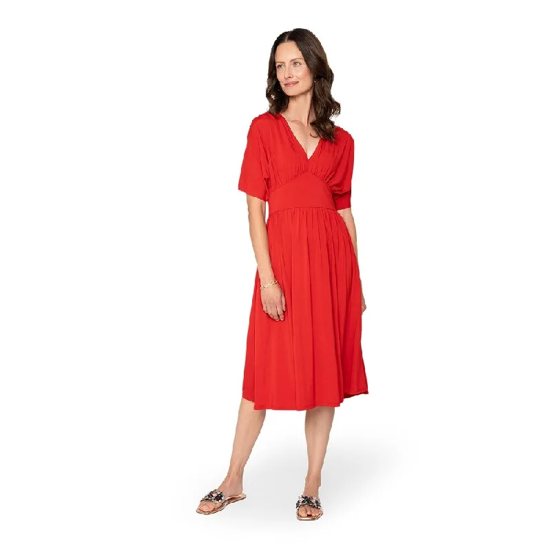 Women’s shirt dresses for a polished look -Leota Tiana Dress Solid Barbados Cherry