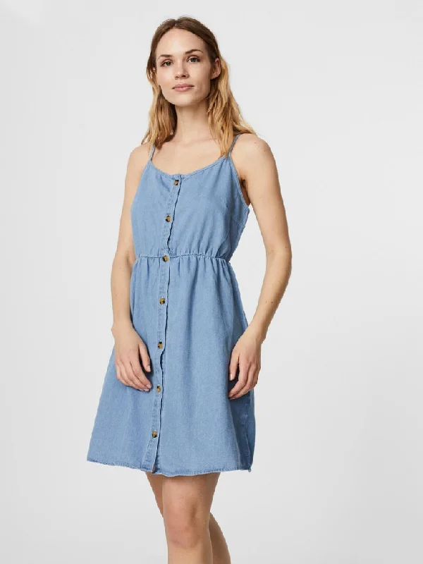 Women’s sleeveless dresses for hot weather -Flicka Cotton Short Dress